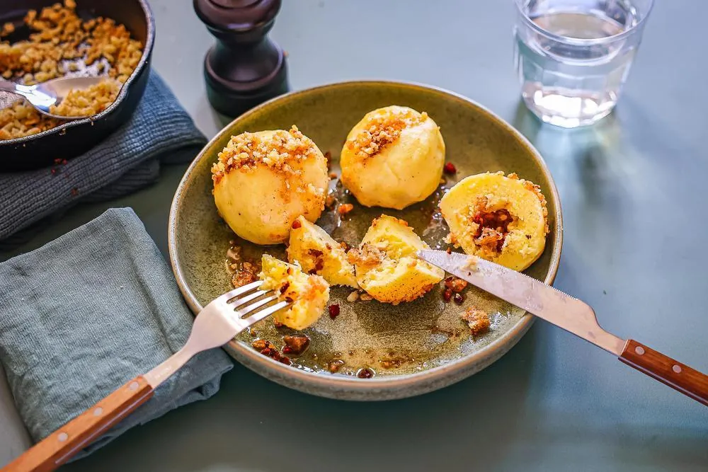 Kartoffelklöße (mit ausgedrückten Kartoffeln)