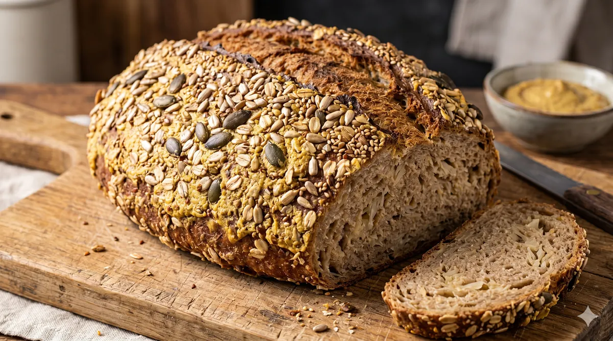 Sauerkrautbrot mit Senfkruste